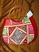 Womens Handbag Deep Red Sari Patchwork Beaded Boho Purse