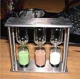 Produkt-Bild: Teatimer, Teeuhr, Sanduhr, drei Zeiten, Edelstahl, Glas