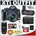 Canon Digital Rebel XTi 10.1MP Digital SLR Camera (Black) + Canon EF-S 18-55mm Lens [Outfit] + Canon EF 75-300mm III Lens + BG-E3 Grip + 8GB Card + NB-2LH Battery + Accessory Kit