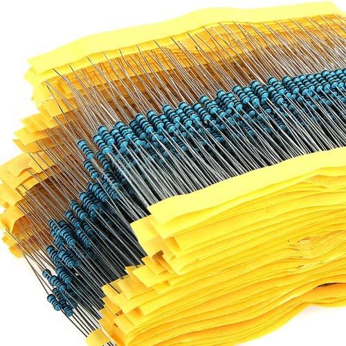 Aobofu 1/4W 64Value 1280Piece Metal Film Resistor Kit 1 ohm to 10M ohm