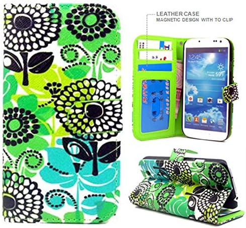 Tiglobal Samsung Galaxy S4 PU Leather Wallet Flip Protective Skin Case with Magnetic Closure for Samsung Galaxy S4