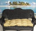 3-Piece Wicker Furniture Cushion Set - Bamboo Print