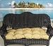 Outdoor Living : 3-Piece Wicker Furniture Cushion Set - Bamboo Print