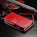 Note 3 Case, Galaxy Note 3 Case, Joopapa Note 3 Wallet Case,Pu Leather Case Magnet Wallet Credit Card Holder Flip Cover Case Built-in 9 Card Slots & Stand Case for Samsung Galaxy Note 3 N9000 (Red)