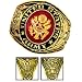 Army Ring - 18K Heavy Gold Electroplated Ring with Stone - Army Military Ring - US Army - for Military gear Army Uniform Veteran Ring. SIZE 10