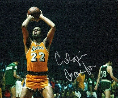 Autographed/Hand Signed Elgin Baylor - Los Angeles Lakers 8x10 Photo