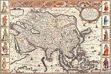 Antique Map - Asia, 1626 - Artist: John Speed - Art Print on Canvas - Image Size: 36.00 by 24.00 inches Art Print on Canvas