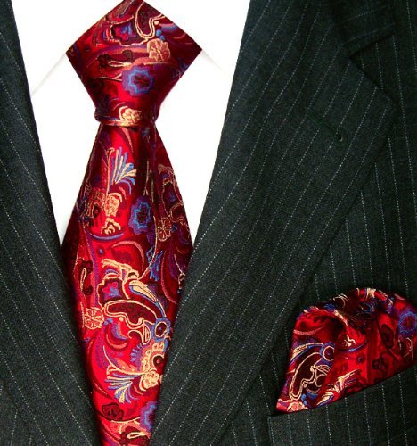 Lorenzo Cana - Set 2 Teile - rot blaue Krawatte 