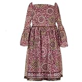 Girls Fall Clothes PINK PAISLEY Sequin Dress RARE EDITIONS Boutique Girl 7-16