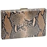 BCBGMAXAZRIA Leighton Python Box Clutch