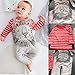 ETOSELL Baby Boy Kid Striped Shirts Cartoon Romper Jumpsuit Outfit Sets Clothes