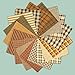 40 Piece Brown Black Charm Pack, 6 Inch Precut Cotton Homespun Fabric Squares By Jubilee Creative Studio