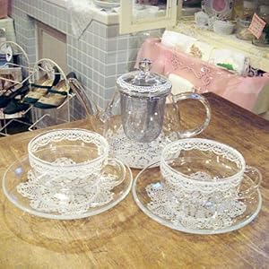 【クリックで詳細表示】ドイリーレース 耐熱ティーセット