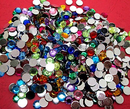 500Pcs Acrylic Mixed Round Flatback Cabochon Scrapbook 10mm