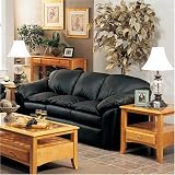 Black Leather Sofa By Coaster Furniture With Silver Shipping