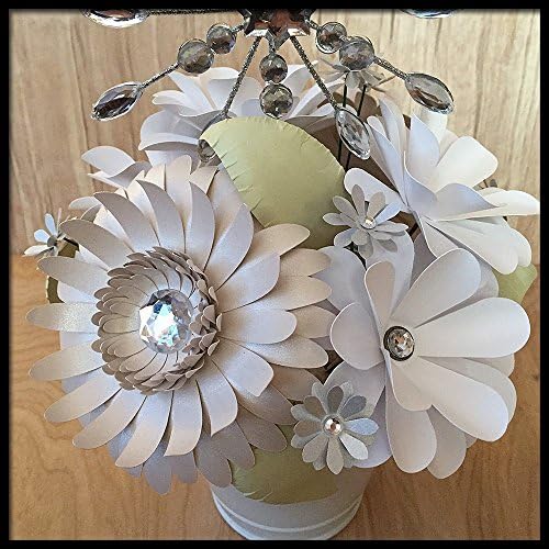 Holiday Floral Centerpiece Snowflake Paper Flower Arrangement