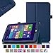 Fintie WinBook TW802 / TW801 Tablet case, Premium PU Leather Slim Fit Folio Stand Cover with Stylus Loop for WinBook TW802 / TW801 8-Inch Windows 8.1 Tablet, Navy