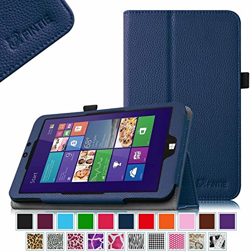 Fintie WinBook TW802 / TW801 Tablet case, Premium PU Leather Slim Fit Folio Stand Cover with Stylus Loop for WinBook TW802 / TW801 8-Inch Windows 8.1 Tablet, Navy