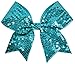 Sequin Performance Hair Bow Seq Aqua