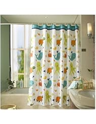 Home: Sfoothome Animals Tortoise and Fish Printed Pattern ,Mildew Proof and Water Proof Polyester Fabric Shower Curtain for Bathroom (72 Inch By 72 Inch) - Sfoothome