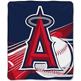 MLB Los Angeles Angels 50-Inch-by-60-Inch Raschel Plush Throw "Big Stick" Design