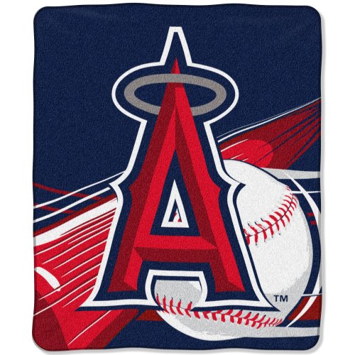 MLB Los Angeles Angels 50-Inch-by-60-Inch Raschel Plush Throw 
