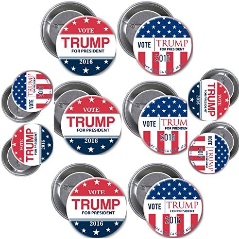 Vote Donald Trump for President Campaign Pin Button Badges- 2.25'' (10 Pack)