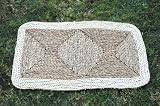 Natural Fiber Organic Basketweave Door Mat, Straw and Seagrass Floor Mat, 19 X 17 Inches