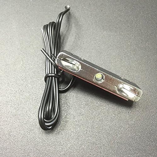 (4) Chrome Housing 12v 3 LED White Motorcycle Plate Light License Number Rear Tag Sport Cycle Bike