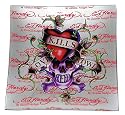 Ed Hardy Candle Square Plate for Single Pillar, Love Kills