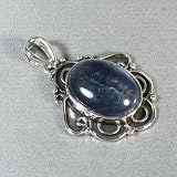 Flourite Sterling Silver Plated pendant - Ladies Pendant Beautiful Stone With Shiny Silver Plated Pendant