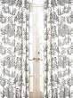 Black French Toile Window Treatments Panels - Set of 2
