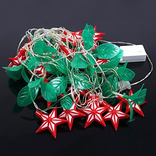 10m 48 Leds Greenery Star FlowerLED Ball String Lights for Holiday Bar Party Wedding Christmas Decoration