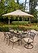 Hanover TRADITIONSUMB Tiltable Umbrella for The Traditions Outdoor Furniture Collection, 9-Feet