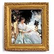 In a Garden, Corfu c. 1909 - Gold Frame Magnet with pop-out easel (2-3/4" x 2-1/2")