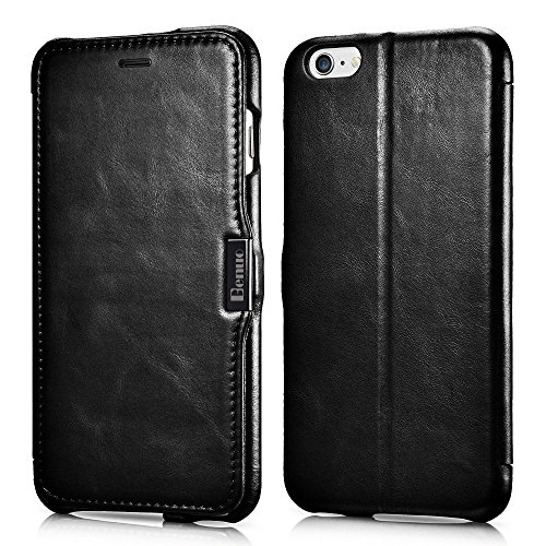 Benuo vintage classic series grain leather folio flip c…