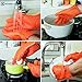 Heat-Resistant Silicone Gloves & Pull Claws by Kitchen-Lot ~ For Cooking, Baking, & BBQ - Comfortable, Flexible, Non-Slip, Easy-To-Clean, & Fits Most Hands * Hard-Plastic Shredders Plus Recipe Ebook!