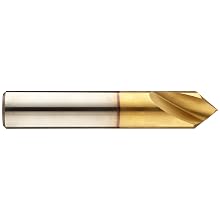 Magafor 0895 Series Cobalt Steel Titanium Nitride (TiN) Combination Spotting Drill and Countersink Bit, 2 Flute, 90 Degrees Cutting Angle, 0.630" Cutting Length