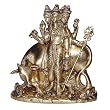 Brass Statue Brahma Vishnu and Shiva Scultpure 6.5 x 3.25 x 2.75 inches