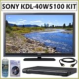 Sony BRAVIA  W-Series KDL-40W5100 40-Inch 1080p 120Hz LCD HDTV + DVD Accessory Kit