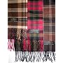 100% Cashmere Wool Velvety Feel Plaid Design Scarf / Muffler - 30+ Plaid Designs