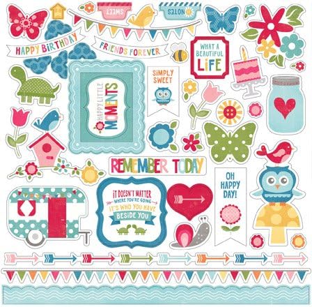 Fine & Dandy Cardstock Stickers 12"X12"-Element