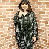 Cavecrochet撥水ママポンチョ＆レインコート　水玉・ブラック