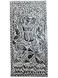 Indian Inspired Wall Decor Dancing Ganesha Hand Carved Wood Door Panel 72 X 36 Inches