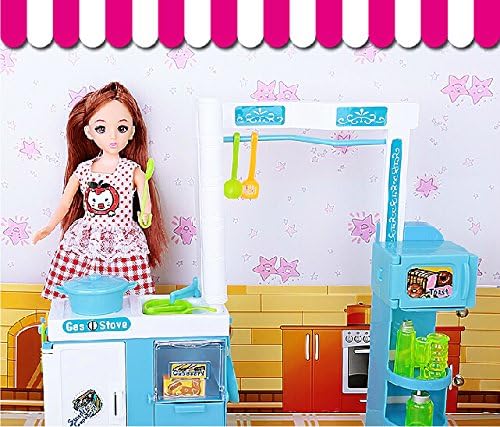 Otulet Dollhouse Doll Princess Playing House Fantasy Dream Kitchen Kids Toy Playsets Gift Set for Girl