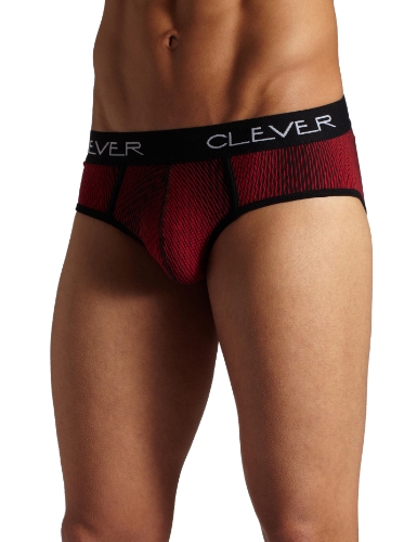 Clever Mens Rain Brief, Red, Large
