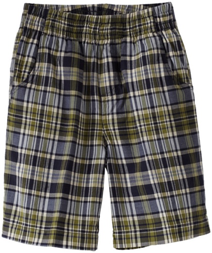 Wes and Willy Boys 8-20 Elastic Waist Large Plaid Short