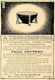 1906 Ad Teco Pottery Roman Salad Bowl Gates Potteries - Original Print Ad