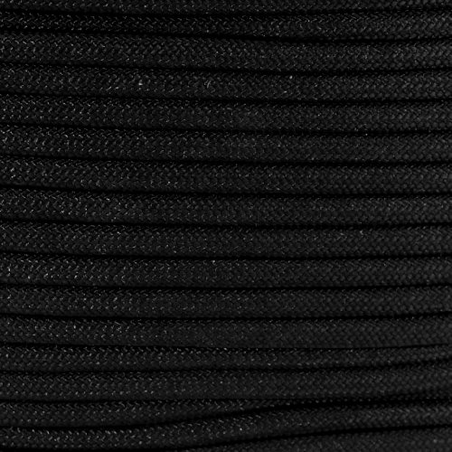 Rothco Type III Commercial Paracord (Black, 550-Pound/50-Feet)