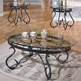 Steve Silver Lola 3 Piece Set (Coffee Table 2 End Tables) in Dark Brown Finish